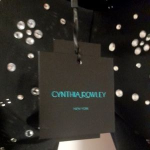 Cynthia Rowley Rhinestone Studded 2 piece  black pantsuit